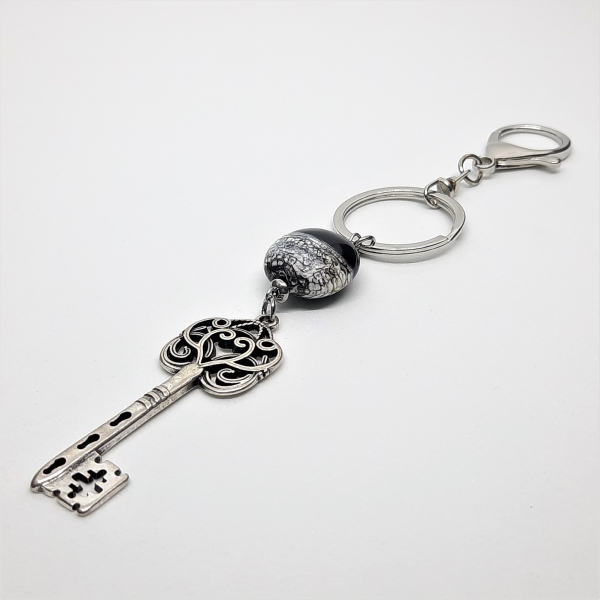 Porte-clés avec chaîne, argent, 2.3 cm, 5 pces